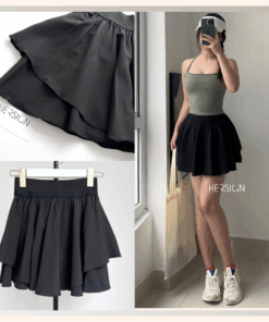 [BST Graced Motion] HERSIGN Chân váy 2 lớp dáng bồng chơi pickleball VAY08