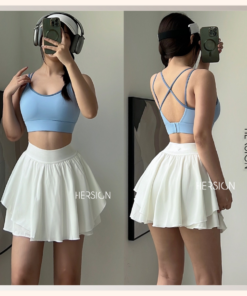 HERSIGN Set váy chơi pickleball, tennis, golf Chân váy xoè SMIXB32V08A BST HERSIGN GRACED MOTION