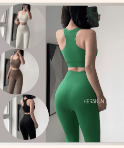 Set đồ tập gym yoga nữ áo bra thể thao quần legging HERSIGN-SET163