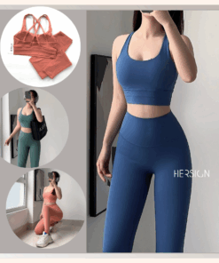 Đồ tập gym yoga nữ cao cấp Áo bra chéo lưng quần legging HERSIGN-SET167