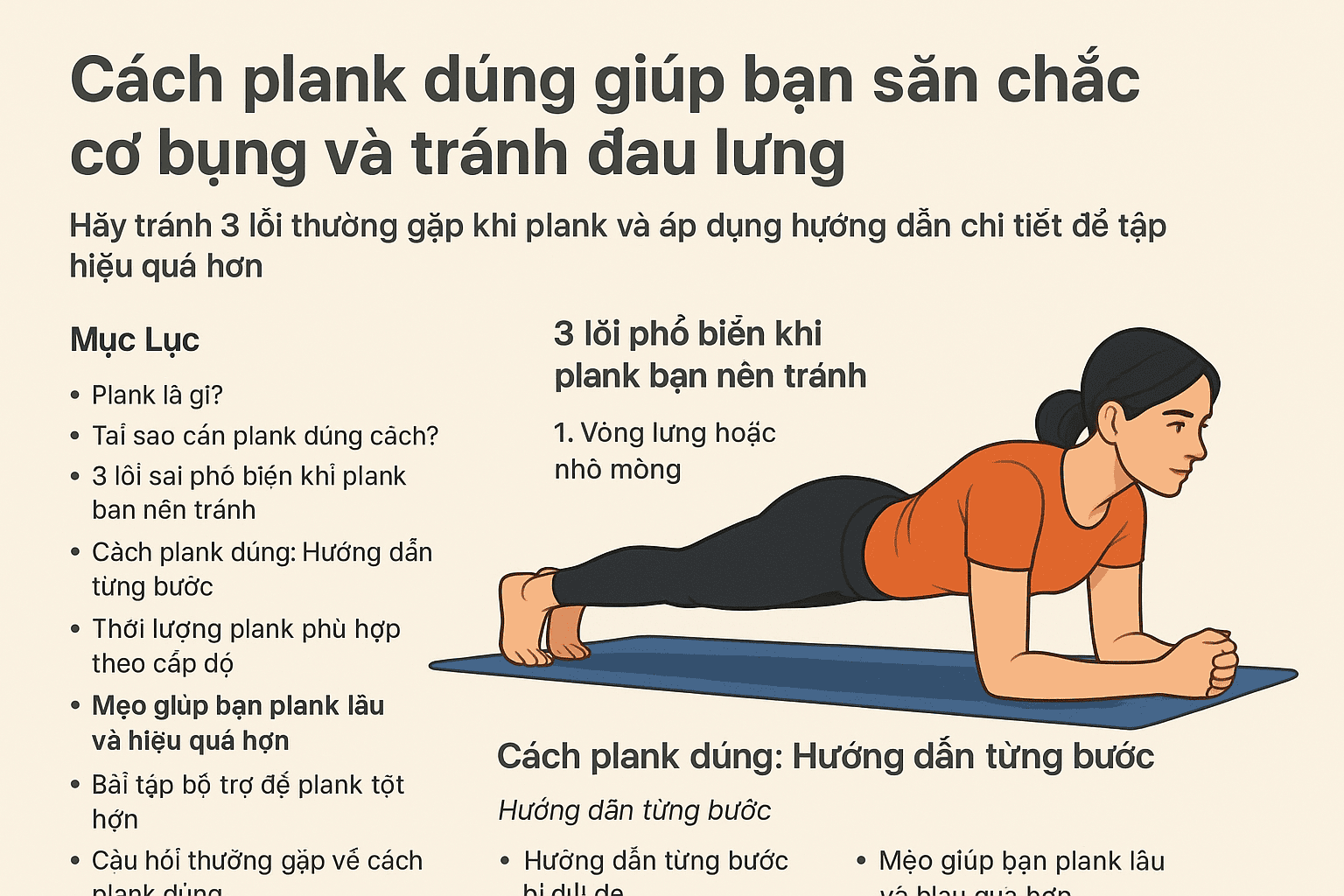 plank đúng cách