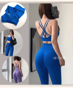 Bộ đồ tập gym yoga nữ  Áo bra thể thao quần legging dài HERSIGN-SET170