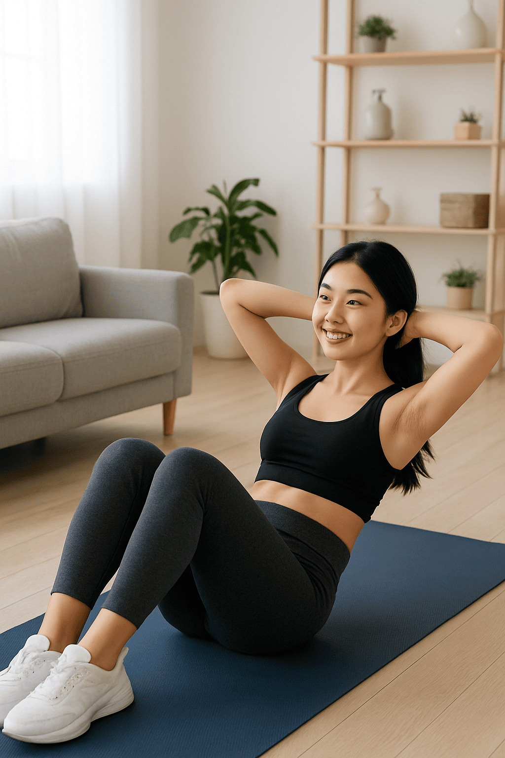 hướng dẫn tập bụng tại nhà không cần dụng cụ