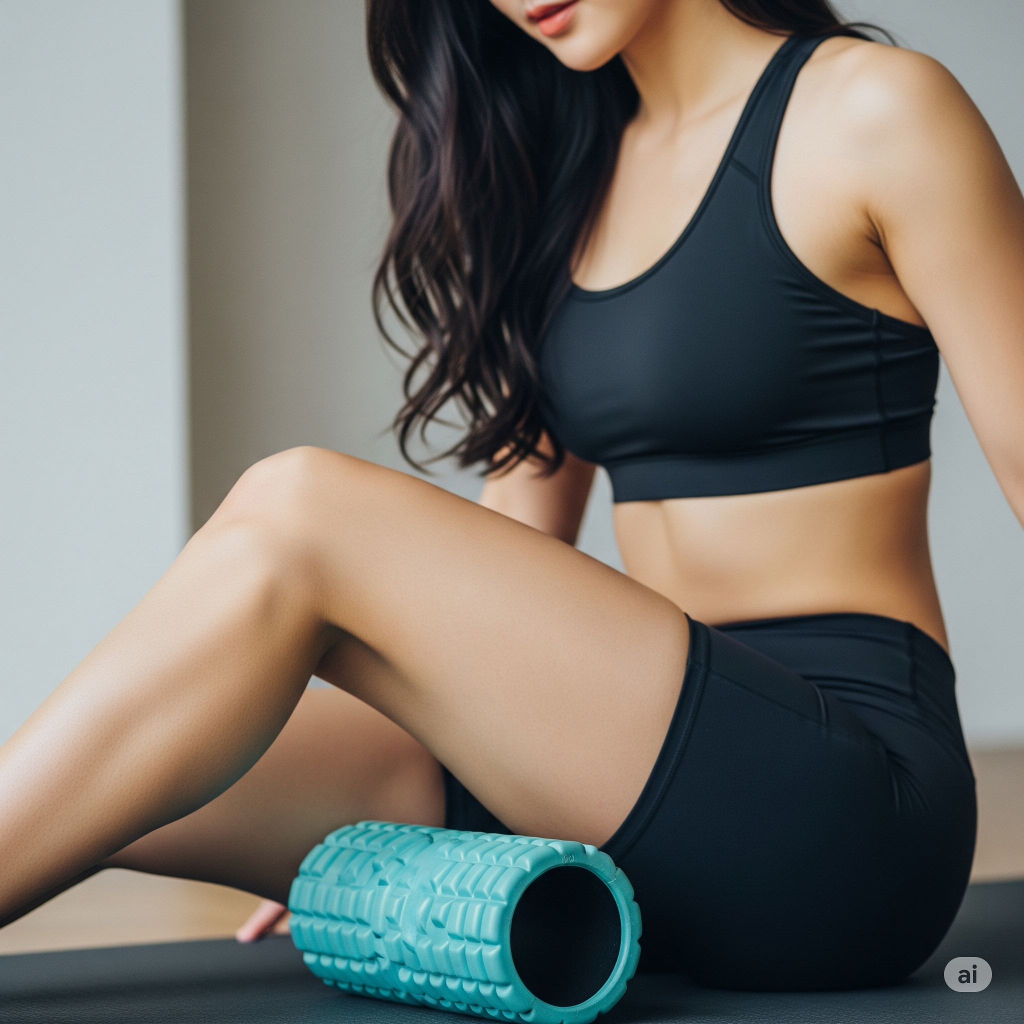 Sử dụng foam roller là một phương pháp xả cơ sau tập nặng hiệu quả để giảm đau nhức.