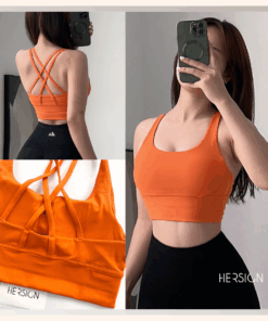 Áo tập yoga nữ Áo bra thể thao nữ tập gym dây chéo lưng cao cấp HERSIGN-BRA44