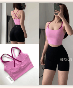 Bộ đồ tập gym nữ Set đồ thể thao nữ Quần đùi áo bra thể thao tập tennis pickleball HERSIGN-SMIXB46N12