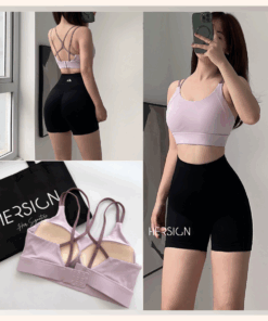 Bộ đồ tập gym nữ Set tập yoga nữ Quần đùi áo bra thể thao tập tennis pickleball HERSIGN-SMIXB45N12
