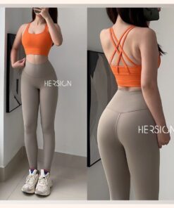 Bộ đồ tập yoga nữ Đồ tập gym nữ Áo bra chéo lưng quần legging HERSIGN-SMIXB44L20