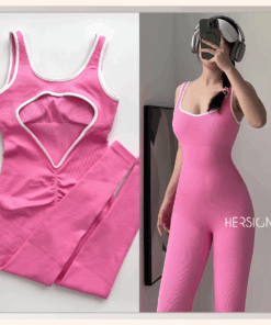 HERSIGN Set đồ tập yoga nữ Set jumpsuit tập gym nữ khoét lưng cuốn hút SET175