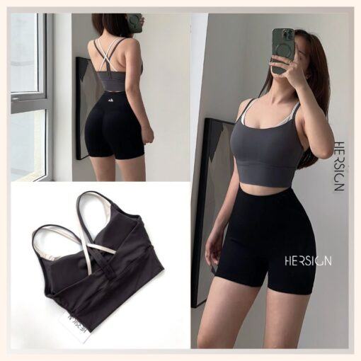 Set Áo bra + quần short ngắn/quần legging ngắn