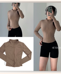 HERSIGN Áo khoác thể thao tay dài Áo tập gym Áo khoác Chạy bộ Đạp xe AO26B BST HERSIGN OPEN AIR