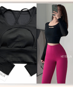 HERSIGN Set đồ tập yoga nữ SMIXC28L31A - BST HERSIGN EASE