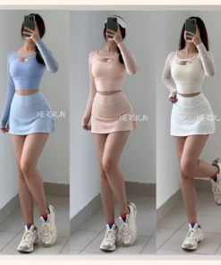 HERSIGN Đồ tập pickleball nữ SMIXC28V05A BST HERSIGN GRACED MOTION