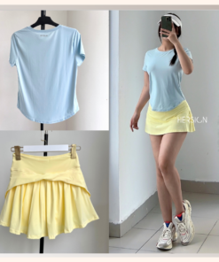 HERSIGN Set váy tập pickleball, tennis nữ SMIXA35V05A BST HERSIGN GRACED MOTION