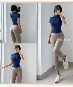HERSIGN Bộ quần áo thể thao nữ chạy bộ Set đồ tập gym nữ ngắn tay SMIXA19L20C BST HERSIGN EASE