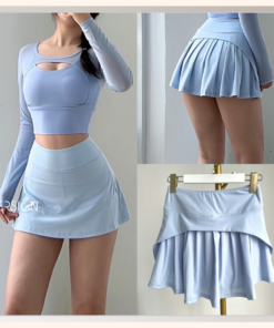 HERSIGN Chân váy thể thao nữ Chân váy 2 lớp tập pickleball tennis dáng chữ A VAY05 BST HERSIGN GRACED MOTION