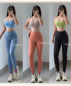 HERSIGN Đồ tập gym nữ Set đồ tập yoga nữ Áo Bra 2 dây quần legging cao cấp SMIX13L39A BST HERSIGN CORELYNE