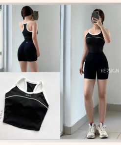 HERSIGN Set tập thể thao nữ gym,chạy bộ, đạp xe, tập pickleball tennis,  vận động mạnh SMIXA25N32A-BST HERSIGN Bare Form