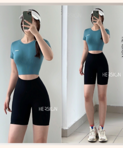 HERSIGN Đồ thể thao nữ chạy bộ đạp xe Set tập gym nữ vận động ngoài trời SMIX6N20A BST HERSIGN OPEN AIR