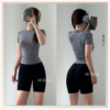 HERSIGN Set thể thao nữ ngắn tay chạy bộ đạp xe Bộ đồ tập gym nữ đùi SMIXA20N20A BST HERSIGN OPEN AIR