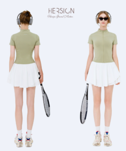 HERSIGN Set váy thể thao nữ chơi tennis, cầu lông Set váy pickleball nữ SMIXA19V08B BST HERSIGN GRACED MOTION