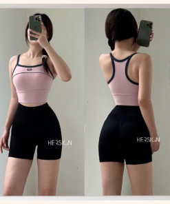 HERSIGN Bộ tập gym nữ đùi Set tập yoga nữ ngắn Áo tanktop quần short SMIXA27N12 BST HERSIGN Bare Form