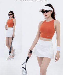 HERSIGN Set váy tennis nữ Set váy thể thao chơi cầu lông, pickleball nữ Áo bra cổ yếm SMIXB21V05B BST HERSIGN GRACED MOTION