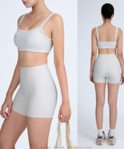 HERSIGN Set tập gym nữ ngắn Bộ đồ tập yoga đùi Quần áo thể thao nữ chạy bộ đạp xe SET201 BST HERSIGN Bare Form